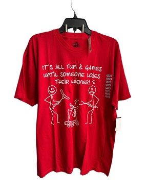 Graphic Short Sleeve Tee - Red - Unknown Brand